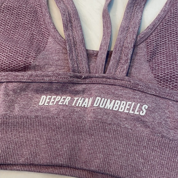Deeper Than Dumbbells Mauve Sports Bra - Picture 4 of 6